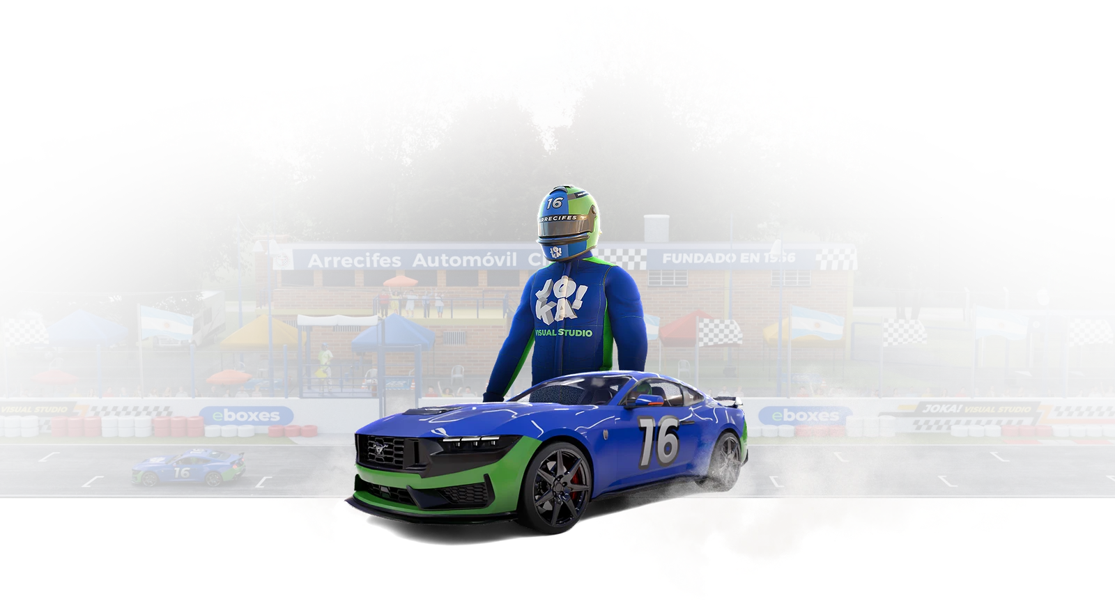 Piloto y auto eboxes